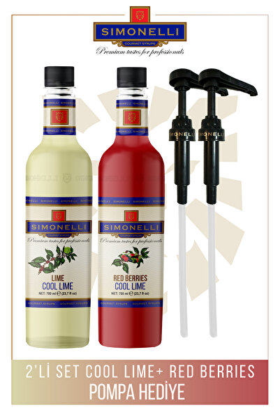 Simonelli 2'li Cool Lime & Red Berry 700 ml – Pompa Hediyeli