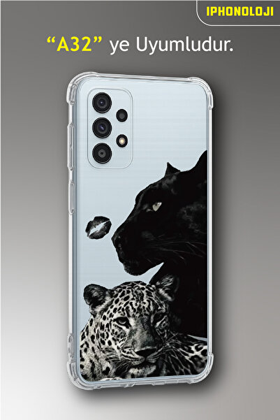 Caseji حافظة هاتف سامسونج A32 متوافقة مع نمط تايجانز، شفافة ومطبوعة بجودة عال...