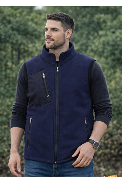 HIRDAVAT HOME Men's Fleece Vest with 3 Pockets