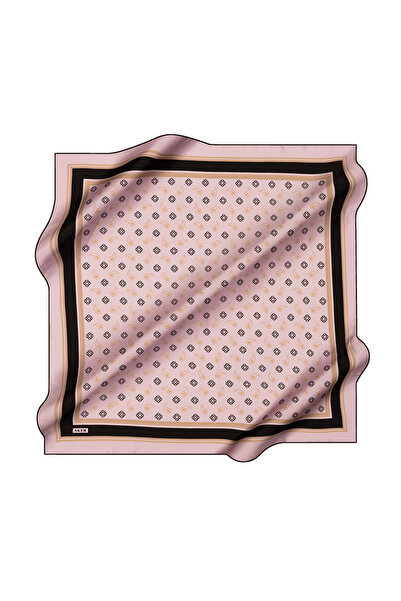 Aker Beige 90X90 Silk Crepe Satin Scarf