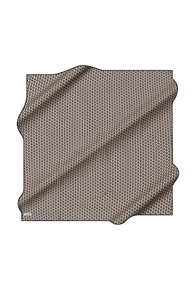 Aker Black 90X90 Silk Crepe Satin Scarf