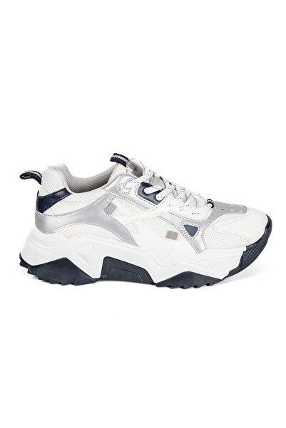 VİVENS MODA Women's White Casual Sneaker Thick Sole Shoes