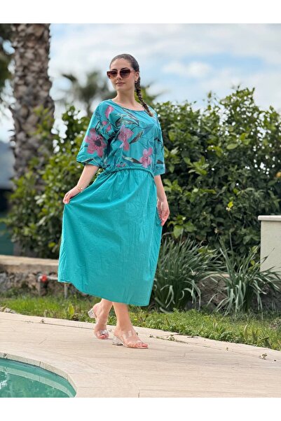 Punta Otantik Pt915400 Belted Rope Detailed Top Floral Pattern Coton Italian ...