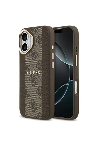 Guess Original iPhone 17 Hardcase 4G Stripe MagSafe, brown