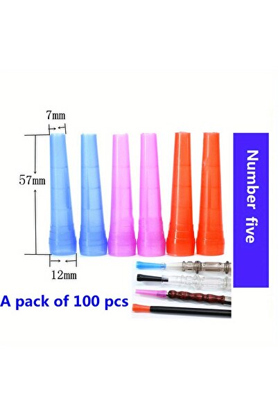 Choice1 رقم 5، 50/100 قطعة، أطراف فم ملونة، ملحقات للاستخدام مرة واحدة، للشيش...