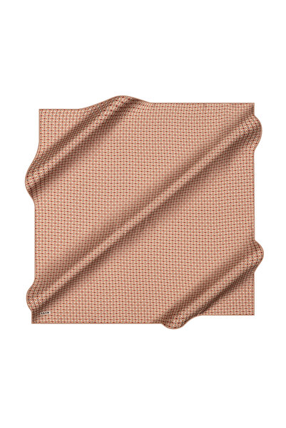 Aker Orange 90X90 Silk Crepe Satin Scarf