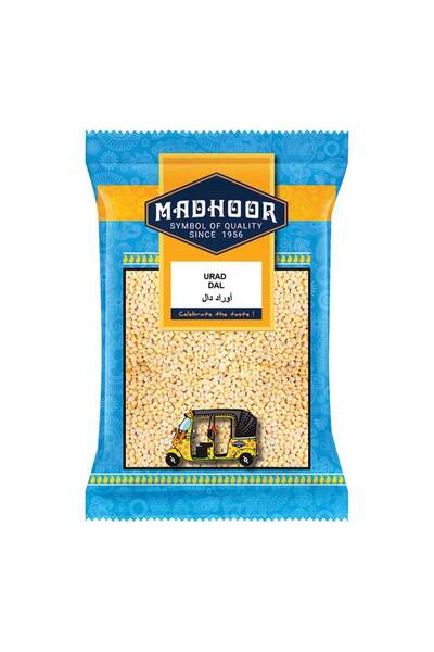 MADHOOR Urad Dal Whole Skinless White Vigna Mungo Grains Mini (500g)