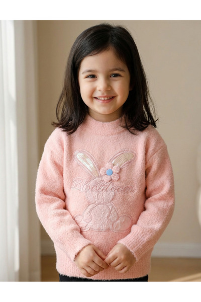 MiniKids Pulover Mohair, BlooBloom, corai