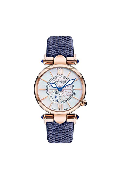 Wainer Kadın Kol Saati Deri Kordon Beyaz Kadran Mineral-Safir Cam 5 ATM