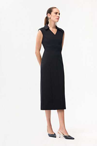 adL Kolsuz Midi Elbise