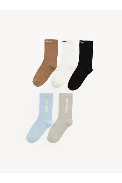 LC Waikiki Μικτές εμπριμέ κάλτσες για αγόρια, συσκευασία 5 τεμαχίων