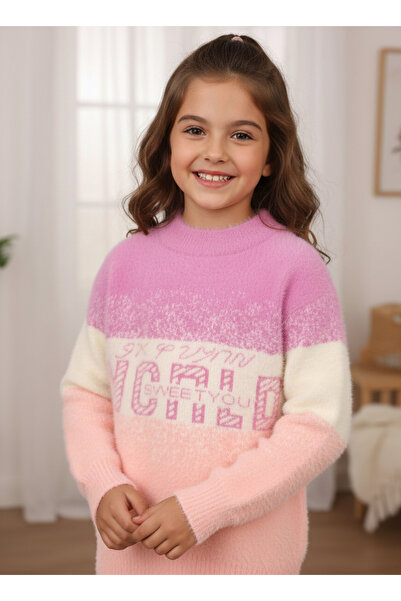 MiniKids Pulover Mohair Sweet You, mov-corai