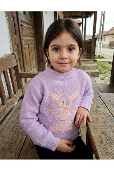 MiniKids Mohair sweater, BlooBloom, purple