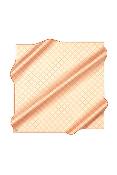 Aker Light Orange 90X90 Silk Crepe Satin Scarf