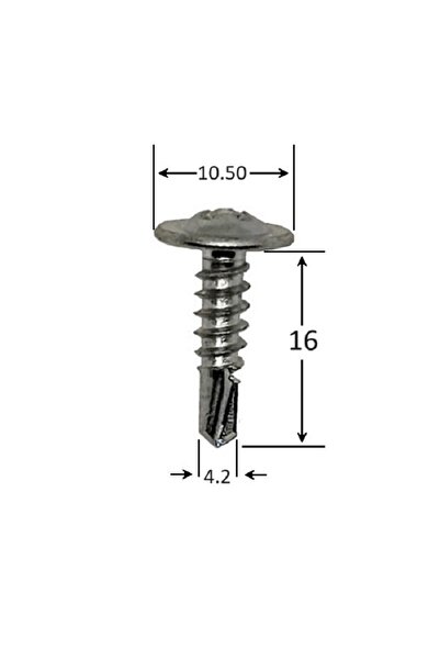 Gray Square Surub Autoforant Cap Plat 4.2x16mm Zincat - 1000buc/cutie