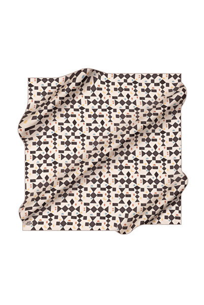 Aker Gray 90X90 Silk Crepe Satin Scarf