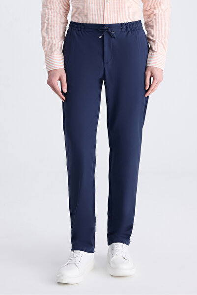 D'S Damat Ds Damat Relaxed Fit (Pile-Free) Navy Blue Diagonal Tencel ™ Cotton...