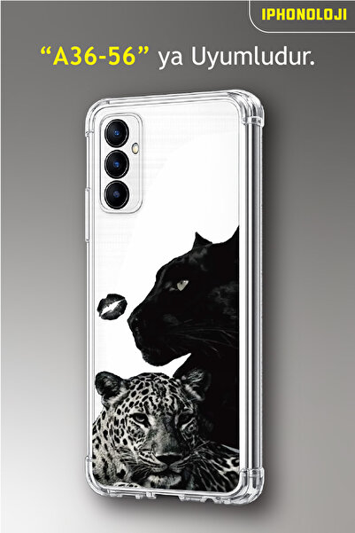 Caseji حافظة هاتف سامسونج A36-A56 متوافقة مع نمط النمور وشفافة ومطبوعة وممتصة...