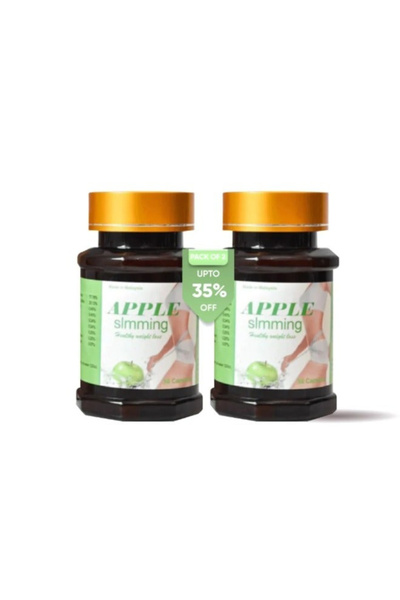Herbal Apple Slimming Capsules for Weight Management 50 Capsules Pack of 2