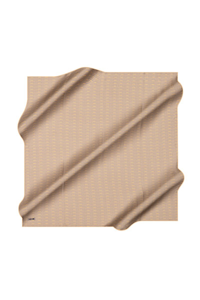 Aker Light Gray 90X90 Silk Crepe Satin Scarf