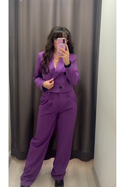 VENTUS MODA&ÇANTA Mor Kruvaze Takım Elbise