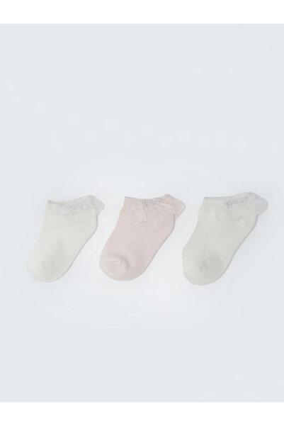 LC Waikiki LCW Kids Бели бебешки ботушки за момичета, 3 броя в пакет