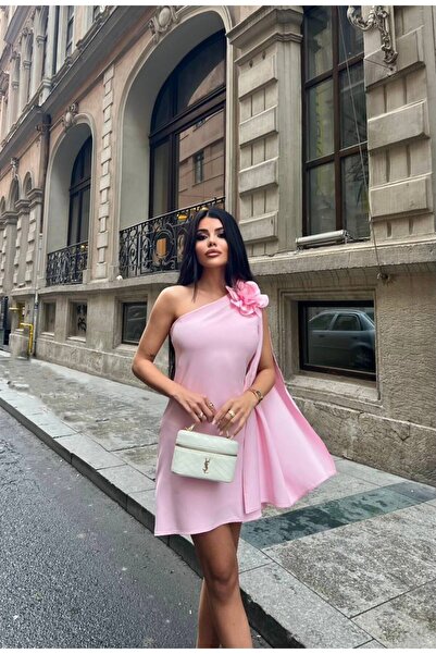 conconmoda Çiçek Detay Kadın Mini Elbise Eternelle