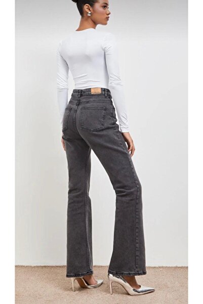 DENİM İN SHE Paris New Season Lycra Shape-Up High Waist Flare Women's Spanish...