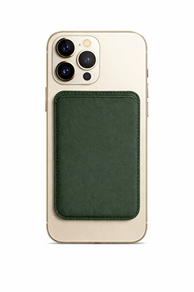 Velvoria Aurevia Suede Magsafe Card Holder Green iPhone 12