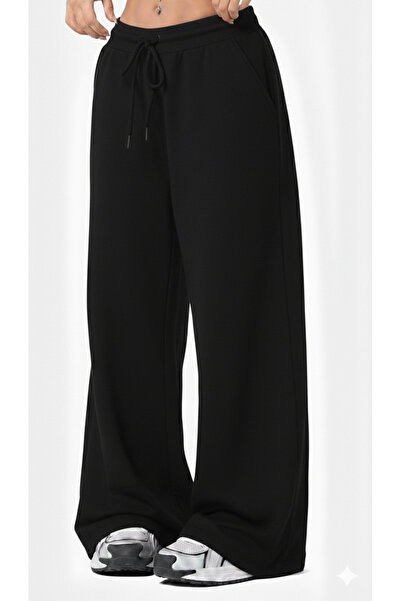 SAAT TEKSTİL Sweatpants - Loose Fit - High Waist - Baggy - with Pockets - Cas...