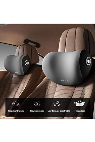 Leon Lifestyle Ergonomic Memory Foam Car Headrest & Lumbar Support Pillow