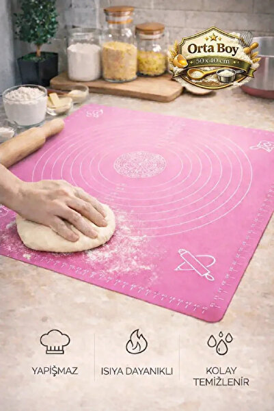 Berdina Home Silicone Dough Mat Measured Heat Resistant Dough Kneading Rollin...