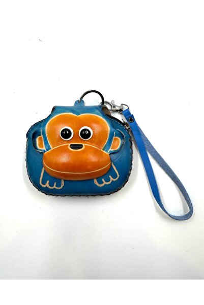 MD Moda Accessories سلسلة مفاتيح جلدية مصنوعة يدويًا مع شكل قرد / محفظة صغيرة...