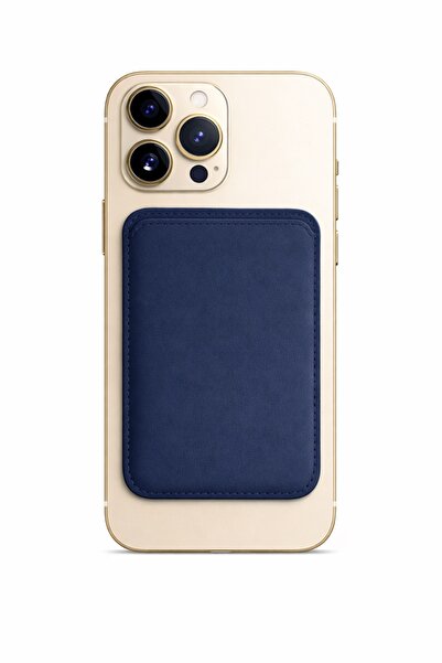 Velvoria Aurevia Suede Magsafe Card Holder Navy Blue iPhone 12
