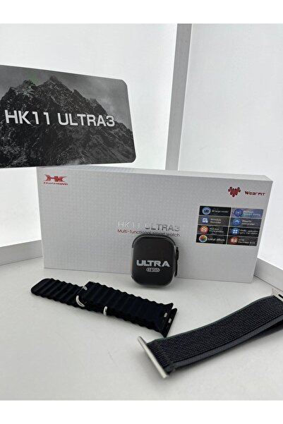 Lizbon HK11 Ultra3 Çift Kordunlu Akıllı Saat AI Robot AMOLED GPS NFC 4 GB Cha...