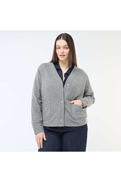 KIABI Cozy Knit Cardigan GREY