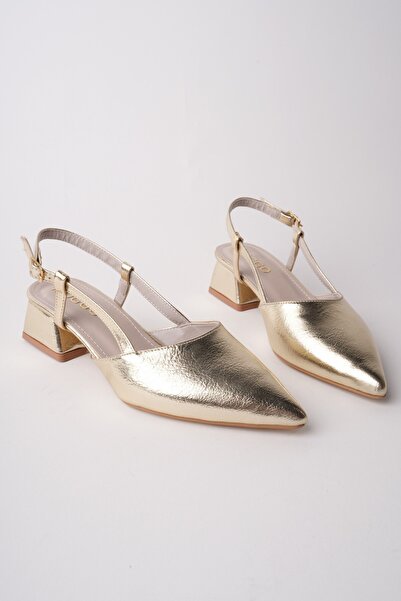 MUGGO WONDER Pantofi cu toc scurt pentru femei, cu vârf ascuțit și spate deschis