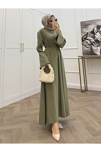 bezenstore BASİC KUŞAKLI MODAL ELBİSE