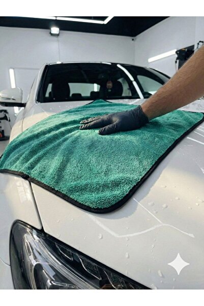 Vemaks Oto Aksesuar Yeşil Mikrofiber Kirpi Oto Kurulama Yıkama Bezi Büyük Boy