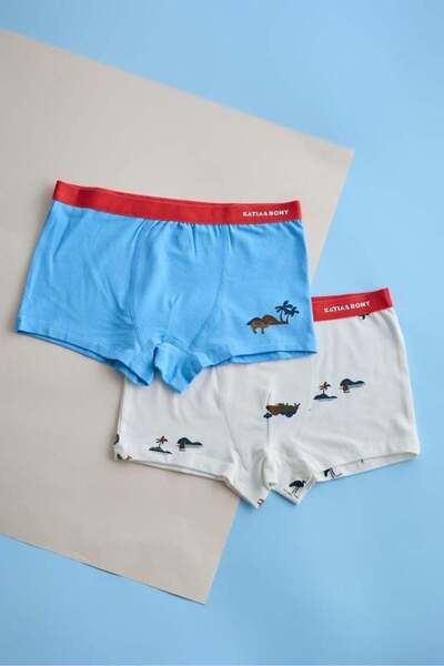 BONY SOCKS Dvojka dečijih safari pantalona bokserice Ecru