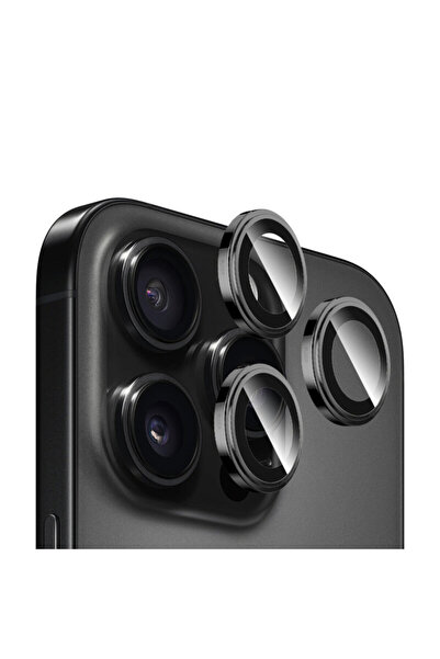 BLUEO Lentilă originală cu cristal de safir pentru iPhone 14 Pro, neagră