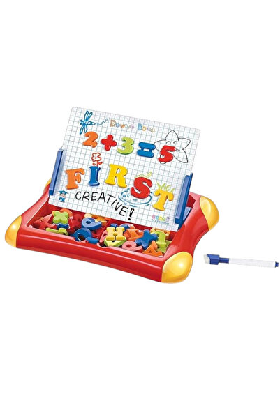 Creative World Toys Tablă magnetică educațională 2 în 1, litere și cifre, mar...