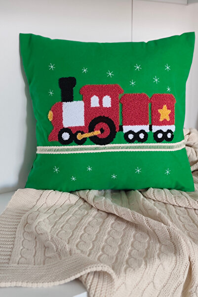 Sevim Husă decorativă pentru pernă cu dantelă brodată cu tren - Decor pentru ...