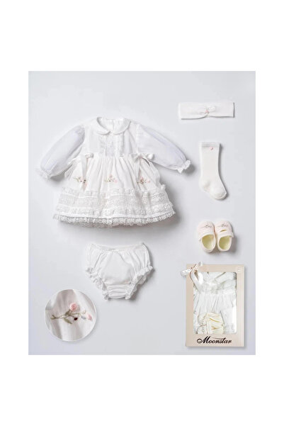 Moonstar Baby Girl Lace Dress Set 3-6 Months – Set of 5 Special Occasion Mevl...