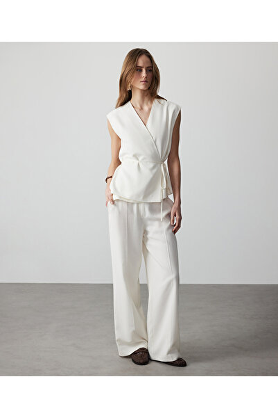 MISS IPEKYOL Cepli wide leg pantolon