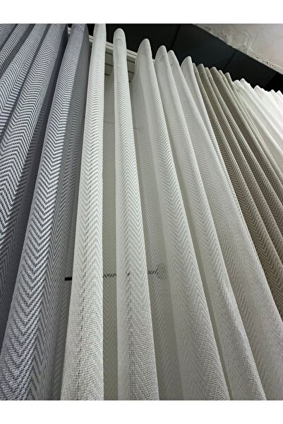 Belvedere Balıksırtı Örme Tül Sık Pile Kırışmayan Tül, Yeni Sezon