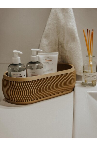 Mays3Dstudio Dekoratif Banyo Düzenleyici – Tezgah Üstü Çok Amaçlı Organizer