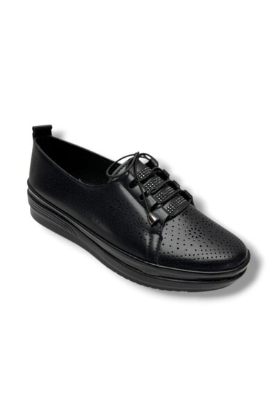 Ayzen 1029-26 Skin Leather Laser Stone Anatomical Sole Women's Shoes