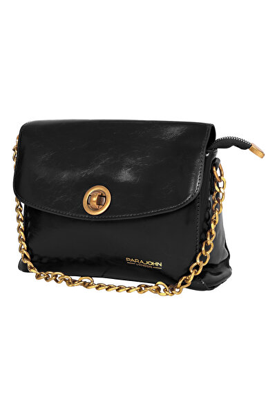 PARAJOHN London Women’s Leather Crossbody & Shoulder Bag with Gold Chain Stra...
