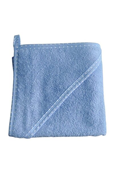 PRICHINDEL Hooded Towel, Cotton, Blue with Dots, 80 x 100 cm